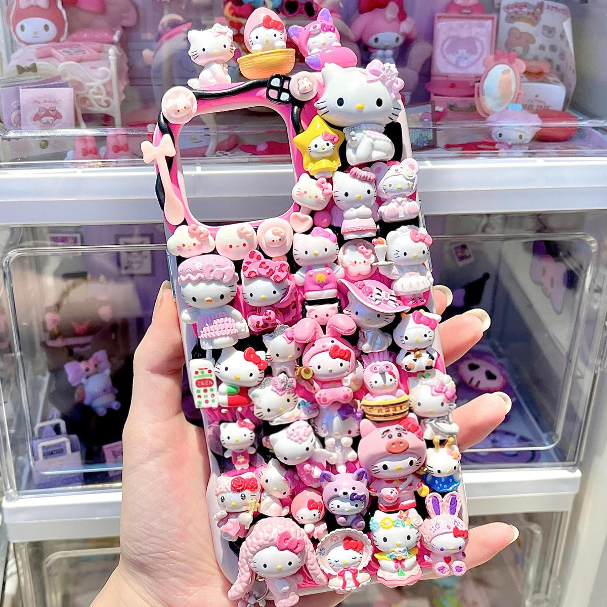 Handmade Hello Kitty Cream Glue Phone Case