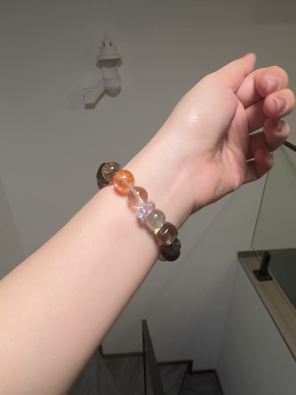 Natural Multi-Gemstone Bracelet 11-13mm Beads