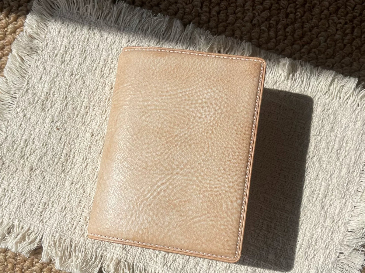 A7 Alaska Leder Ringbuch Nude Pink