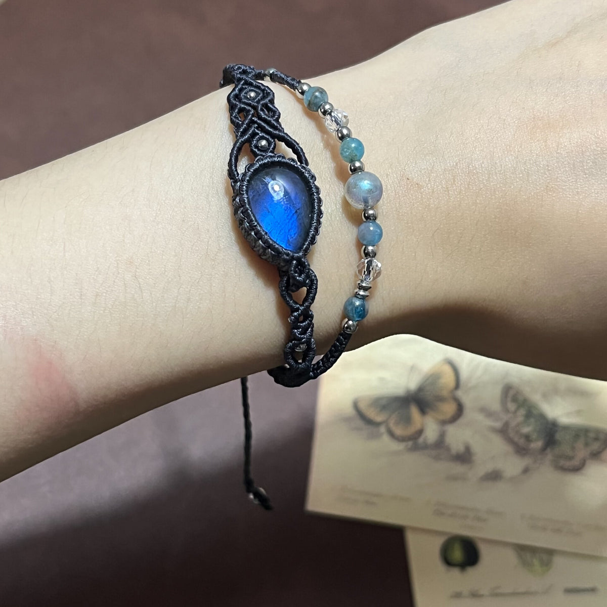 Macrame Labradorite Adjustable Bracelet
