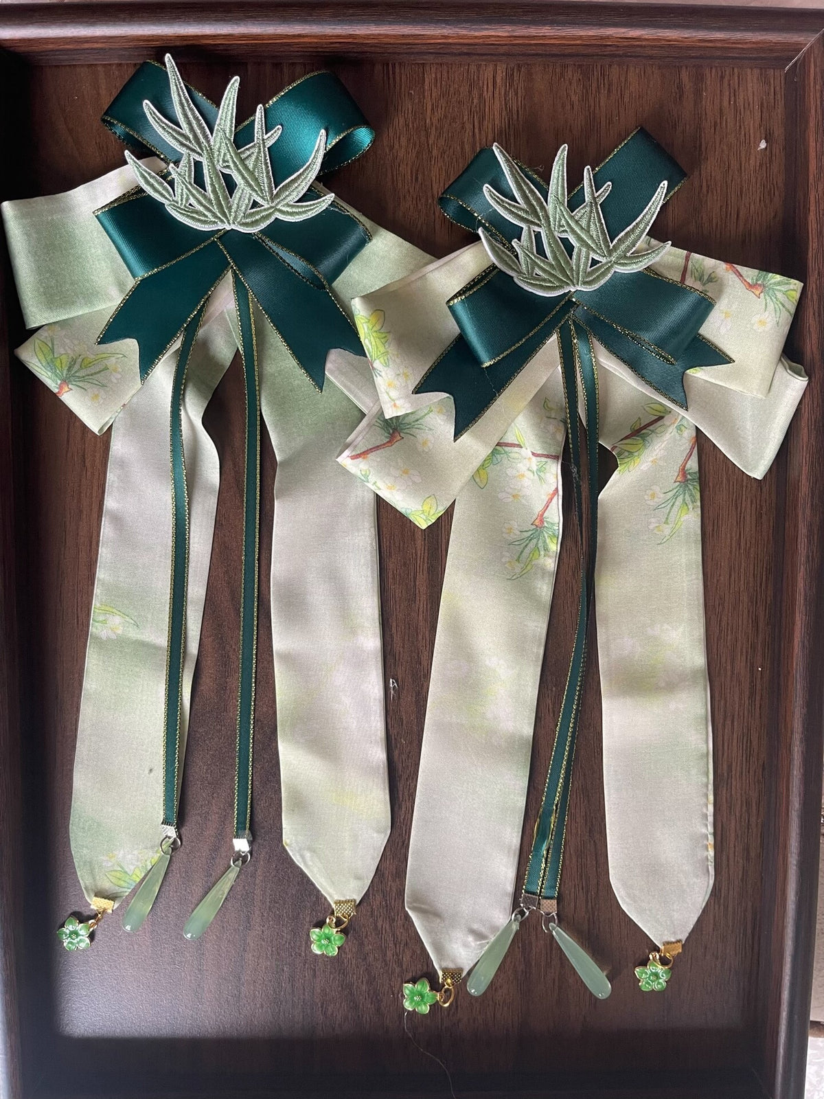 Lolita Green Lace Bow Hair Accessory