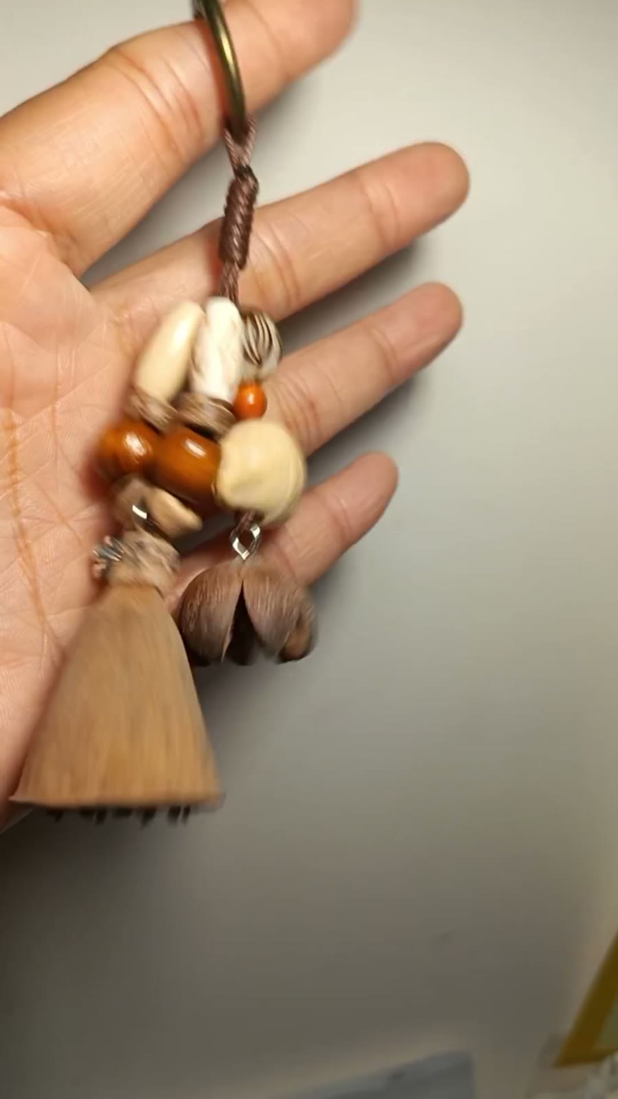 Dried Lotus Pod Wind Chime Keychain