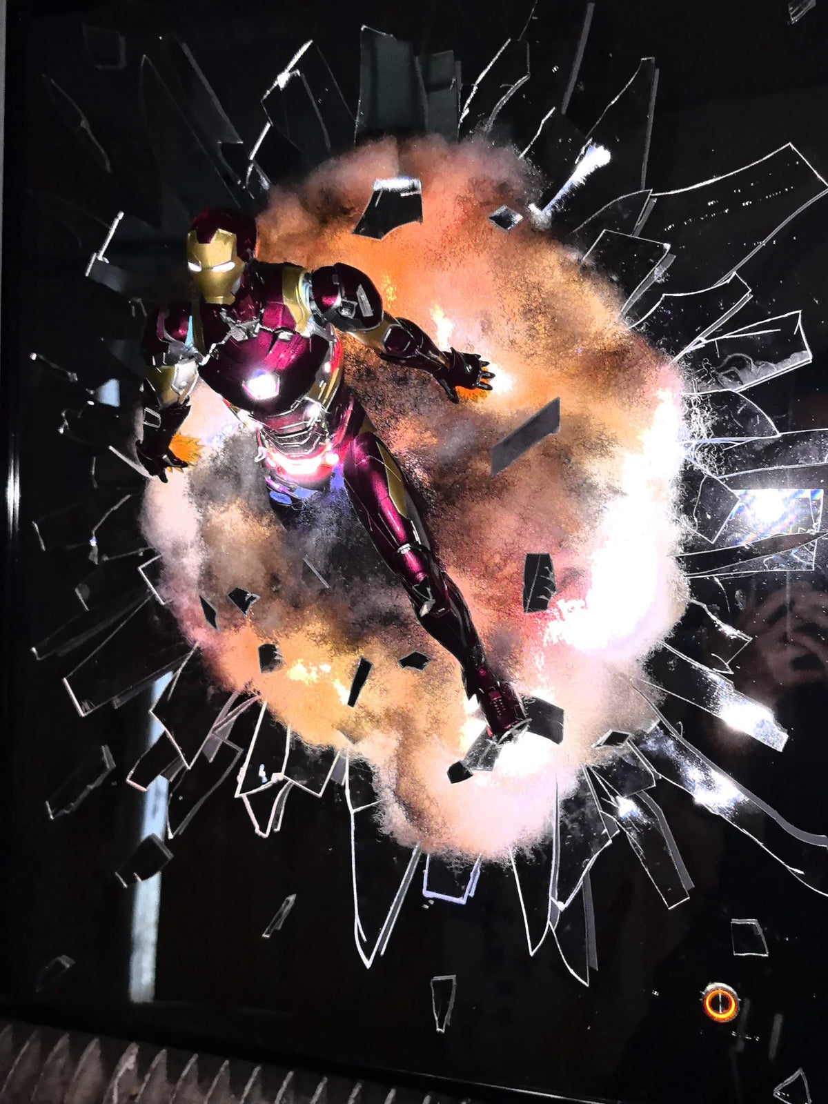 Iron Man Shattered Mirror Diorama Wall Art