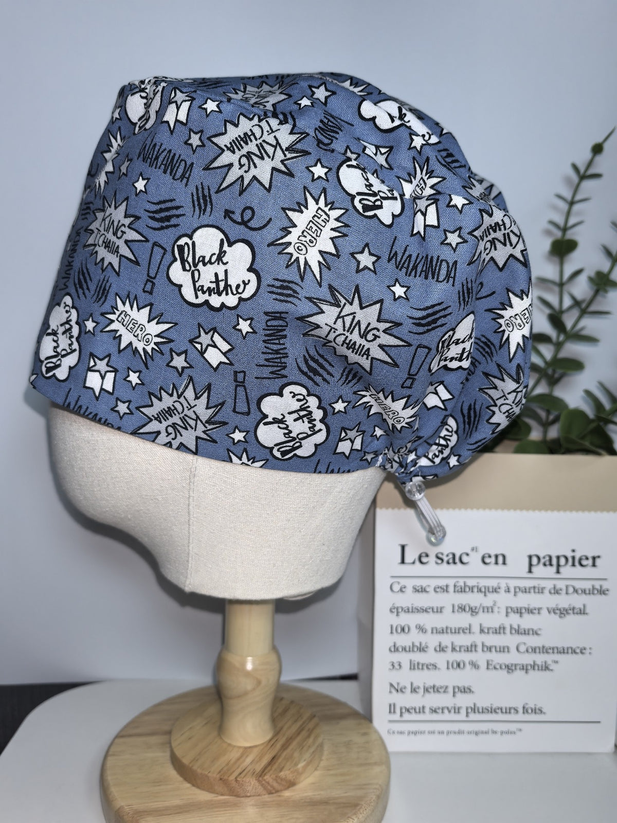 Comic Print Cotton Scrub Cap