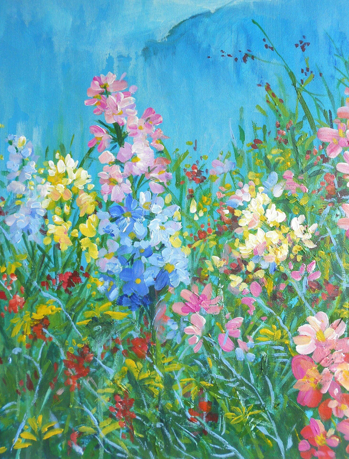 Flower Stream Series 1 Acrylic Painting