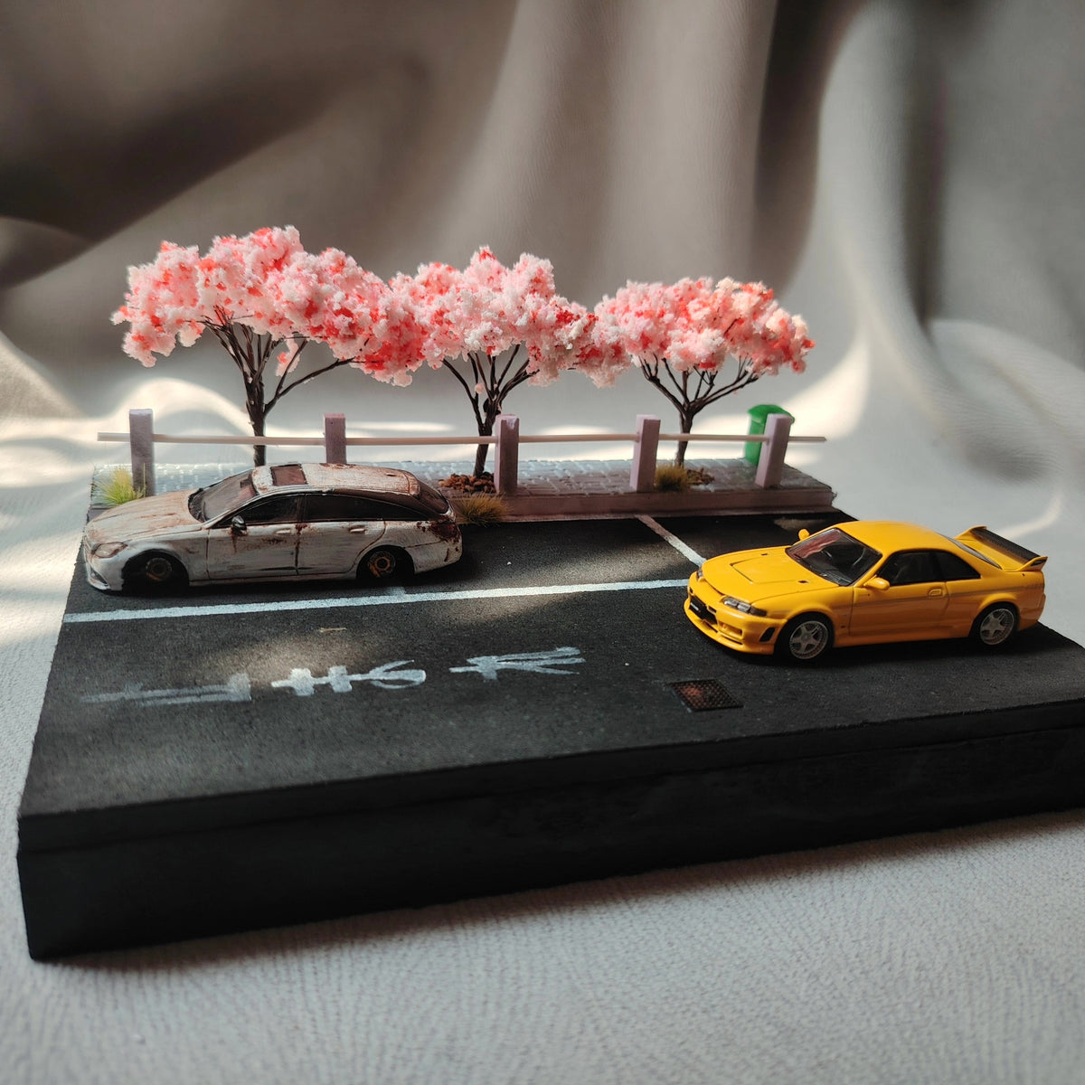 Base de Diorama de Rua Japonesa Escala 1:64