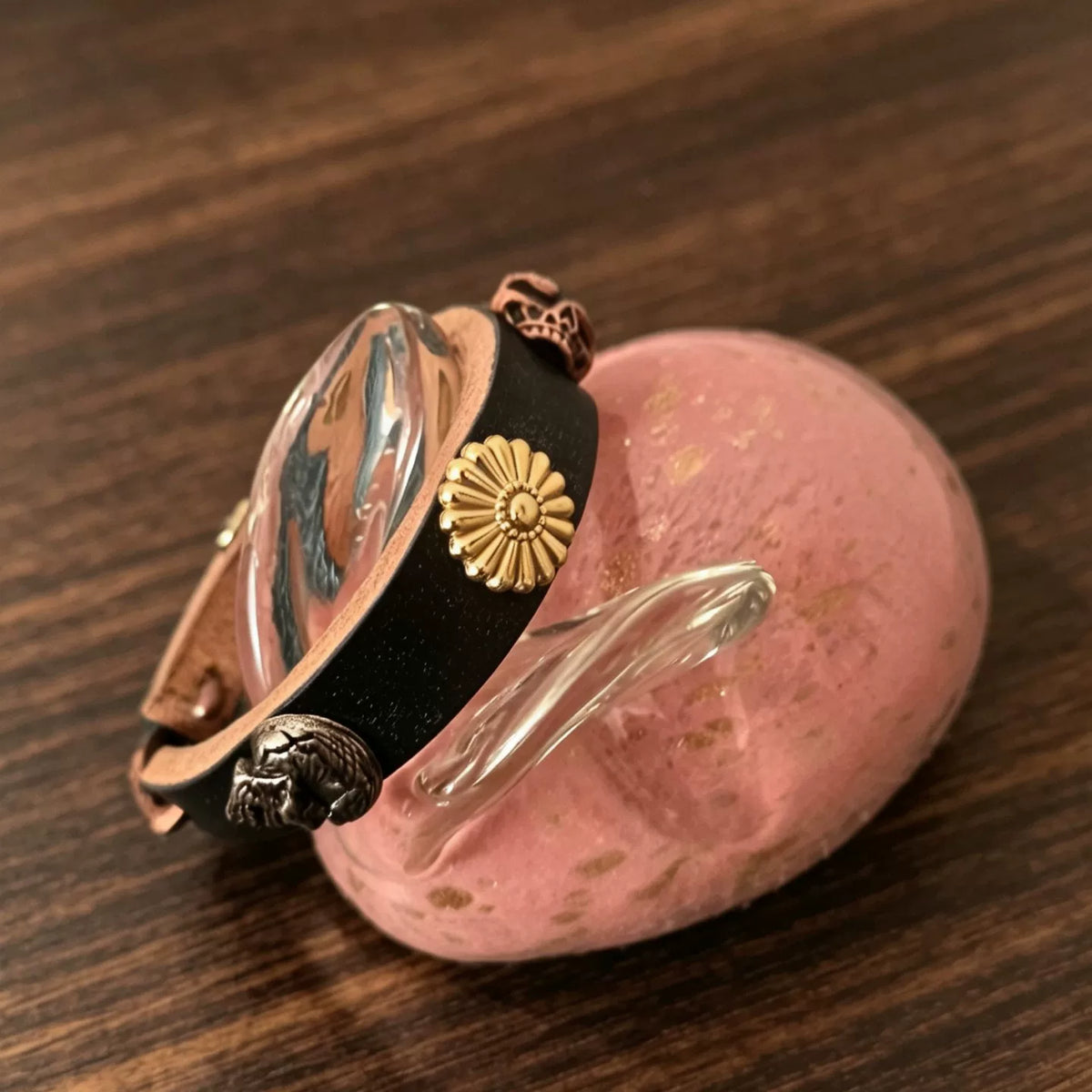 Pulseira de Couro JF de 5mm Artesanal