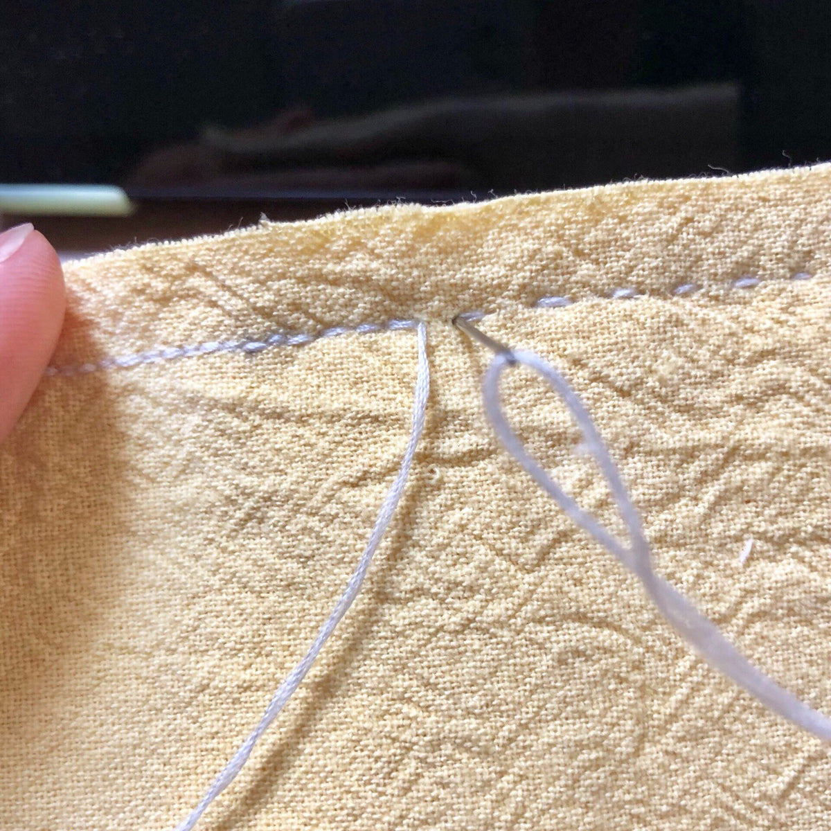 Hand Sewn Plant Dyed Storage Pouch Floral Embroidery
