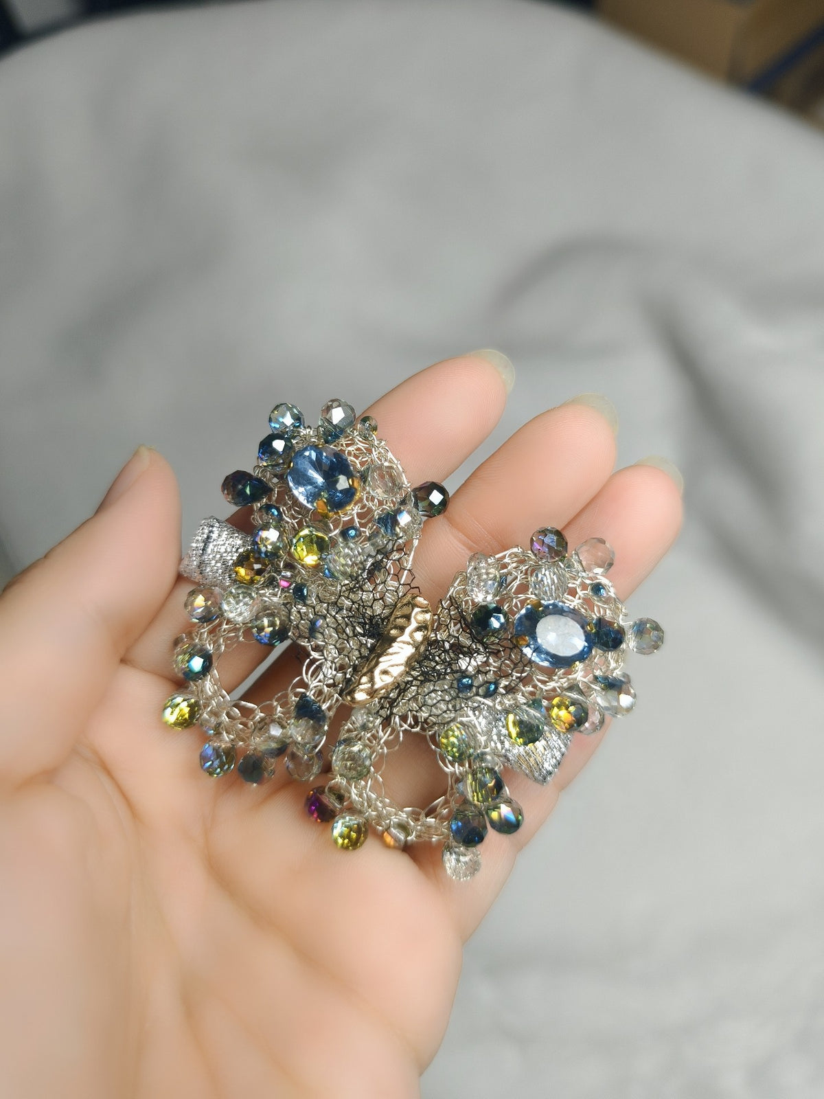 Butterfly Crystal Wire Hair Clip