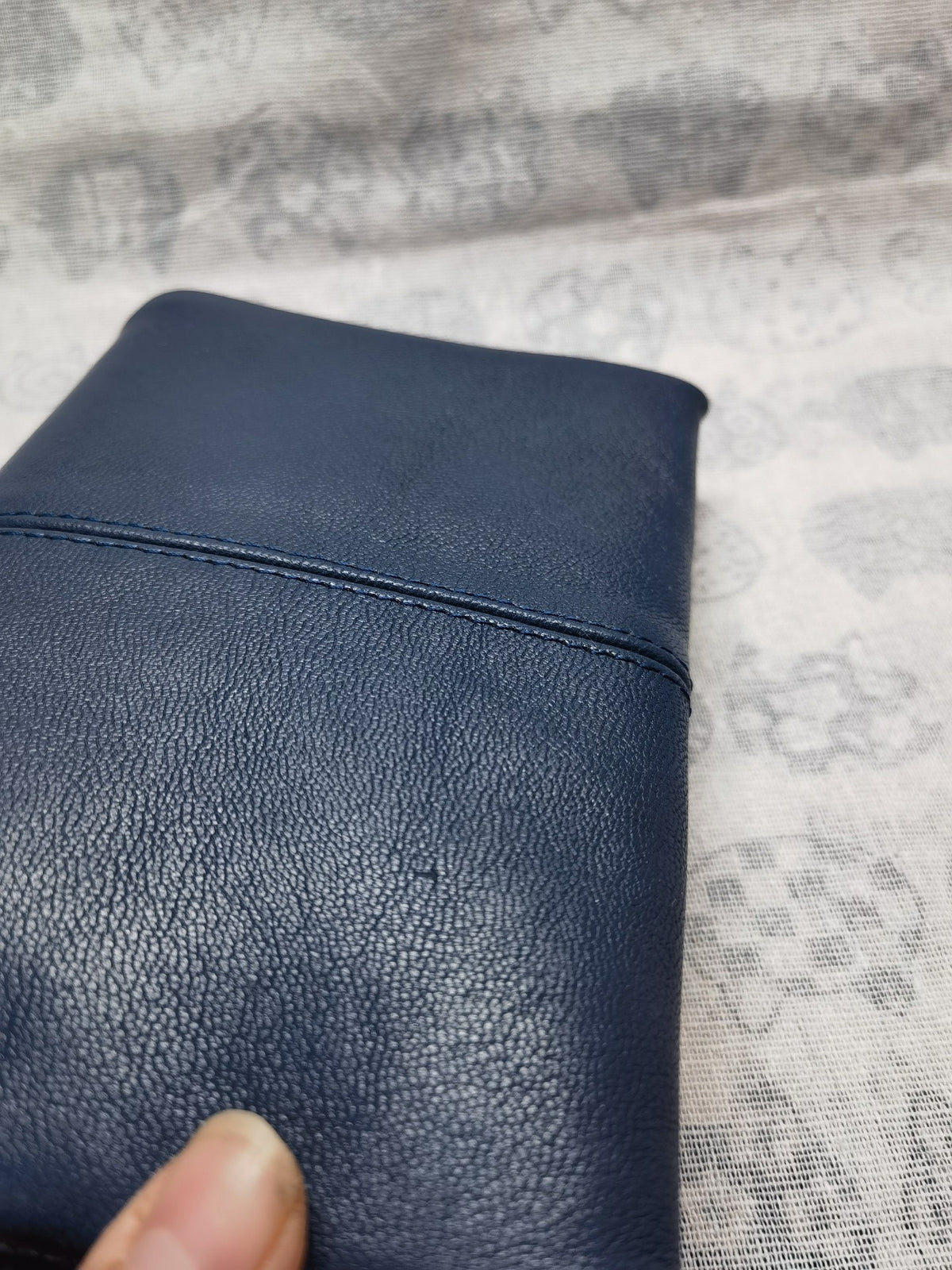 Blue Sheepskin A6 Six Ring Journal Cover