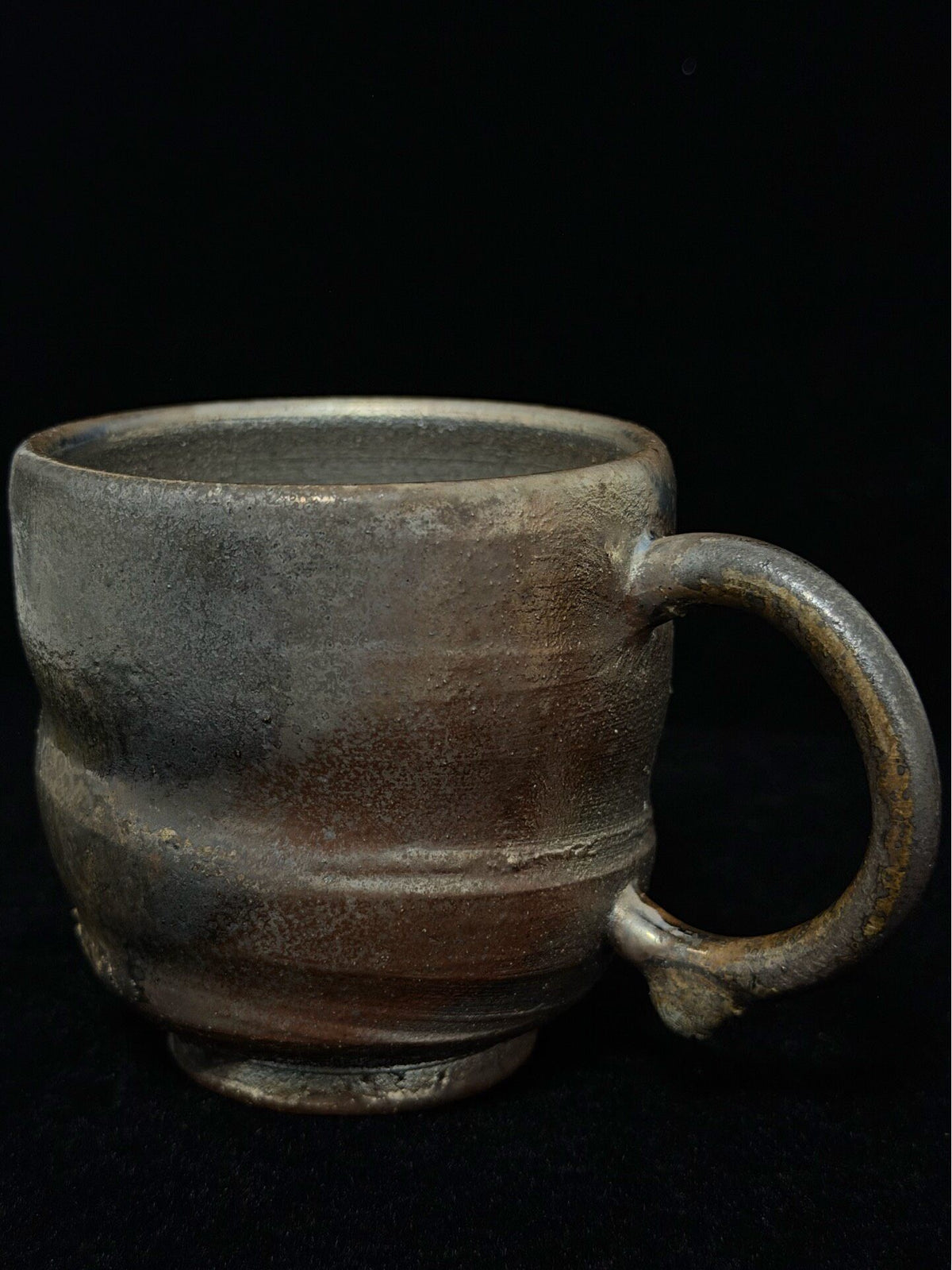 Wood-Fired Spiral Ceramic Coffee Mug 190ml