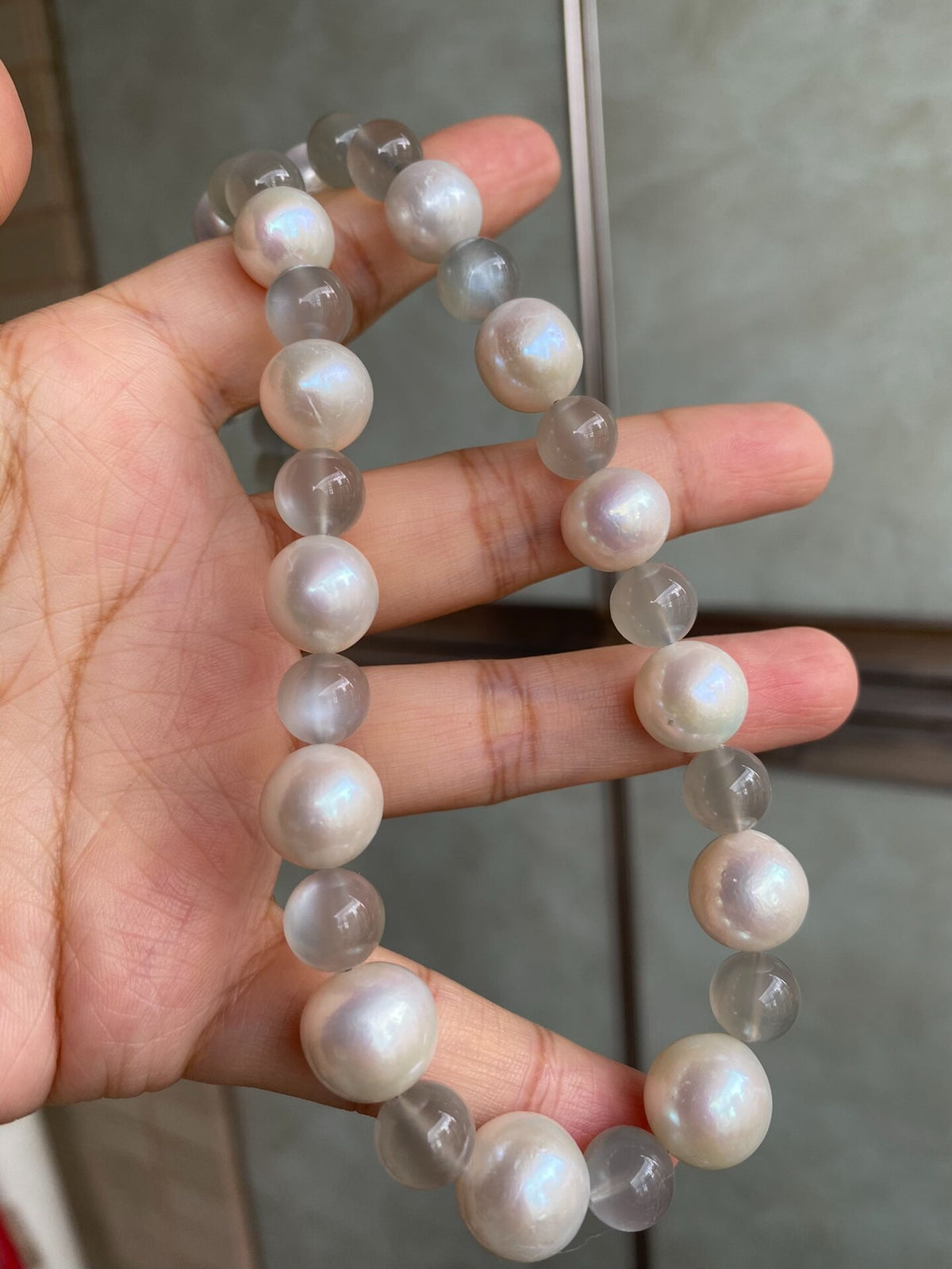 Natural Freshwater Pearl Moonstone Necklace