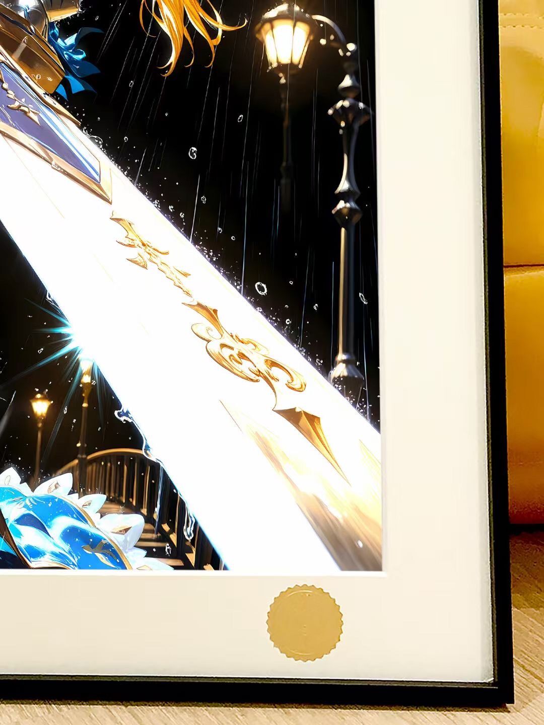 Saber Anime Art Framed Print
