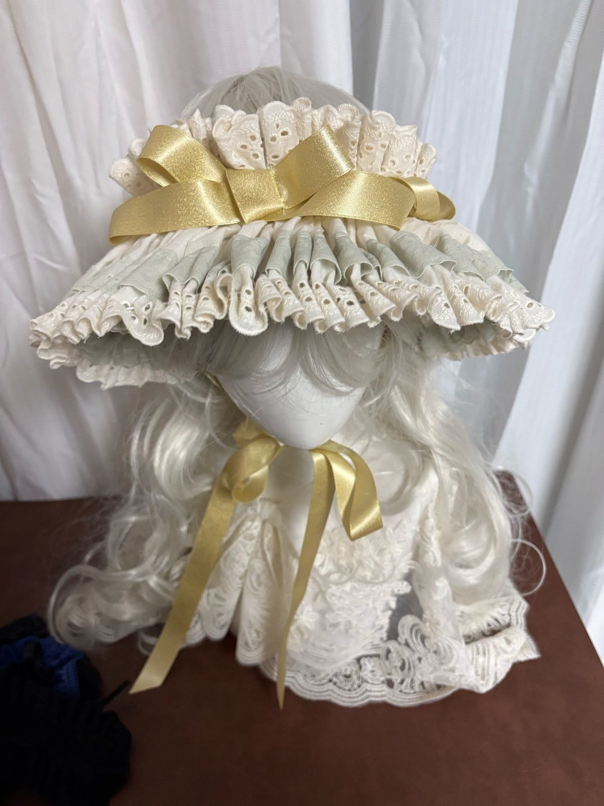 Katoenen kant dual-use haarband bonnet