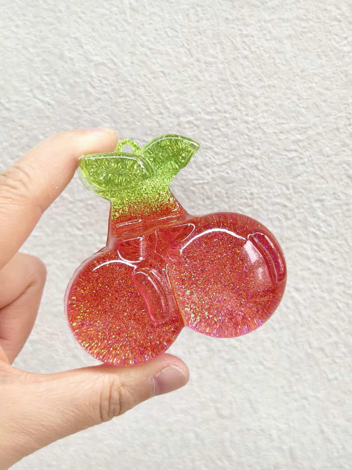 Glitter Cherry Resin Telefoonstandaard