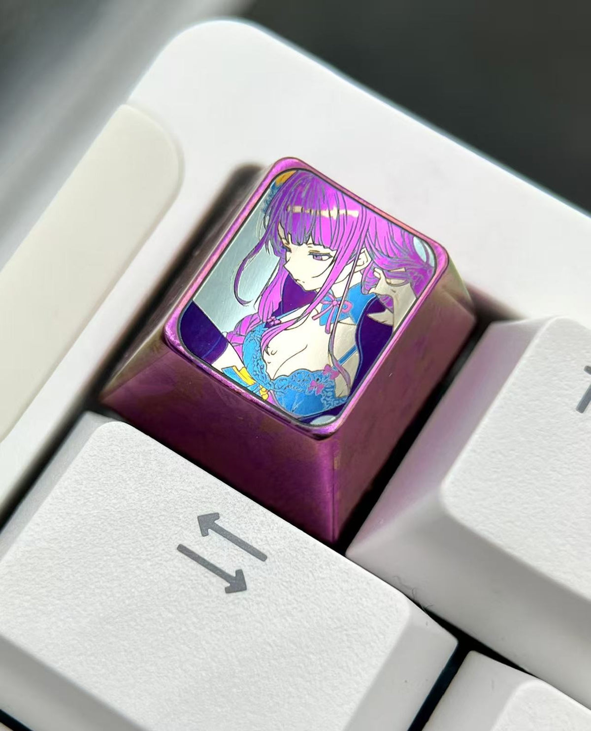 Titanium Alloy Raiden Shogun 1u Artisan Keycap