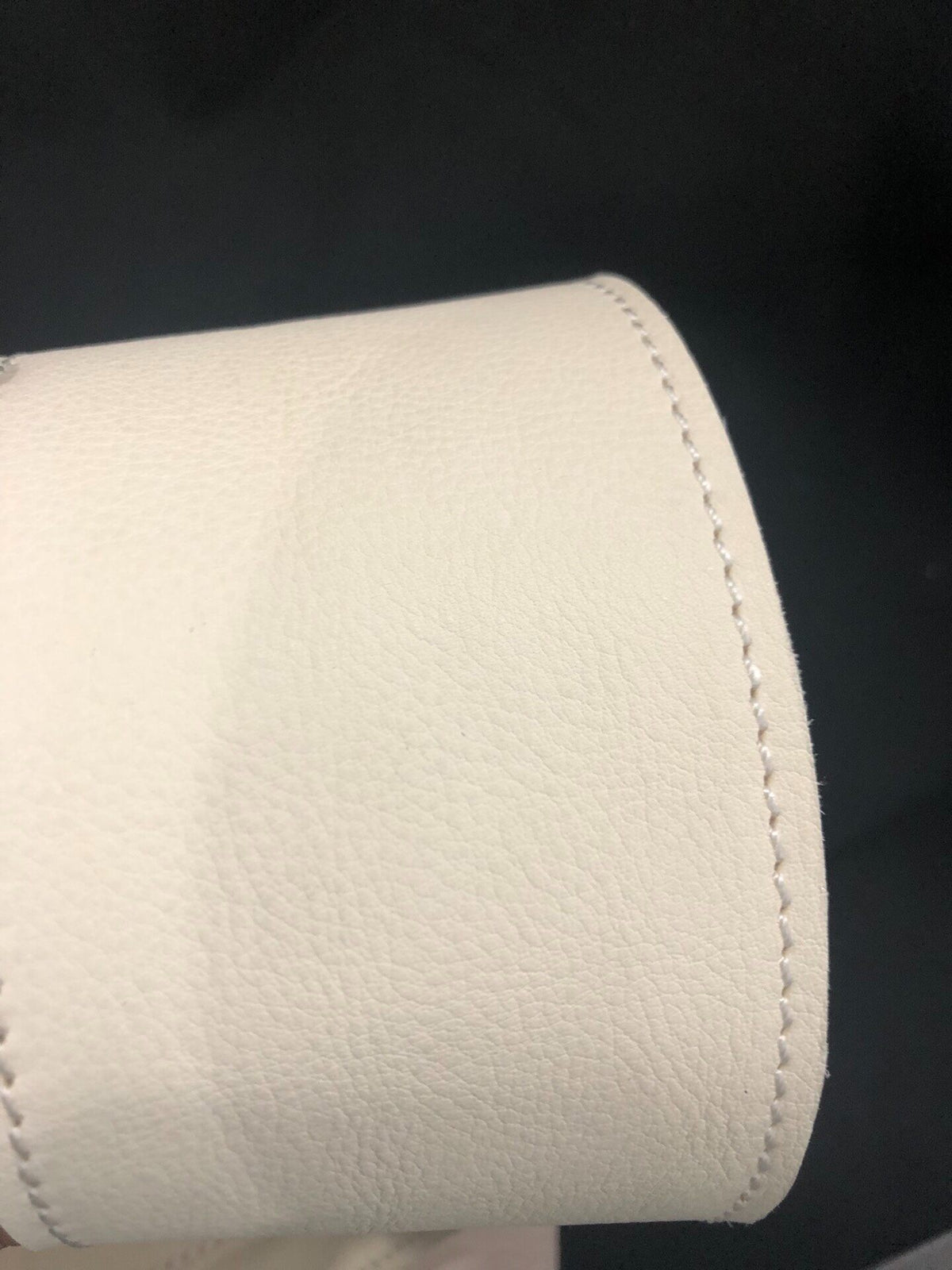 White Vegetable Tanned Leather Guitar Strap 8cm