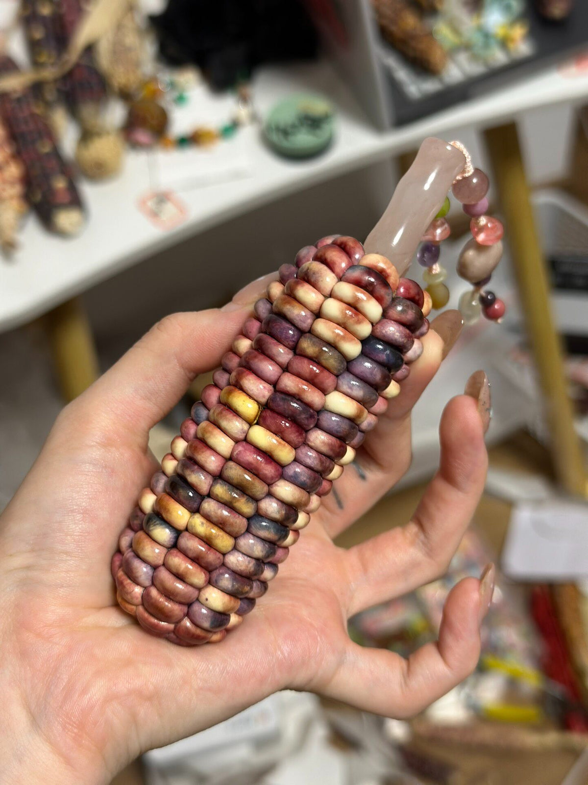 光沢グラデーション トウモロコシのレジンチャーム