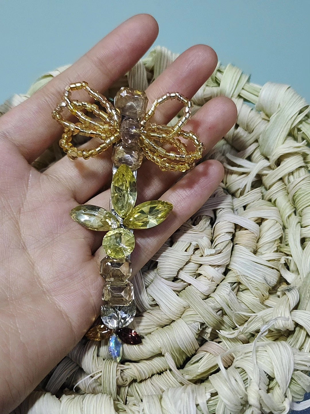 Prendedor de Cabelo Lateral com Laço de Cristal DIY