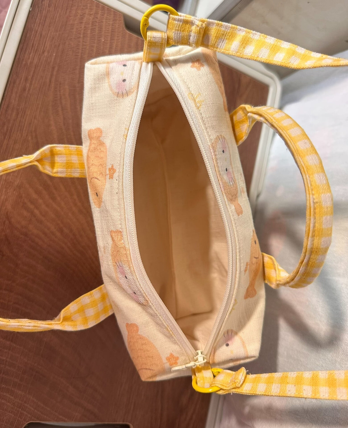 Handmade Kitty Taiyaki Boston Bag