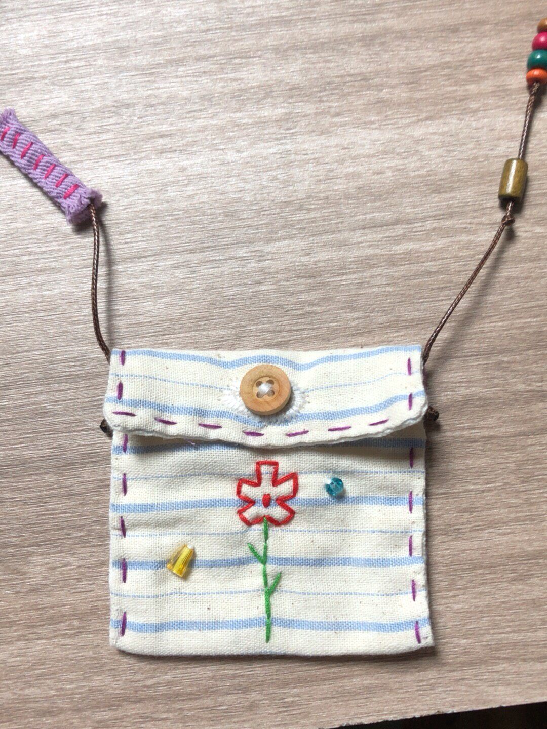 Flower Storage Pouch With Adjustable Cord