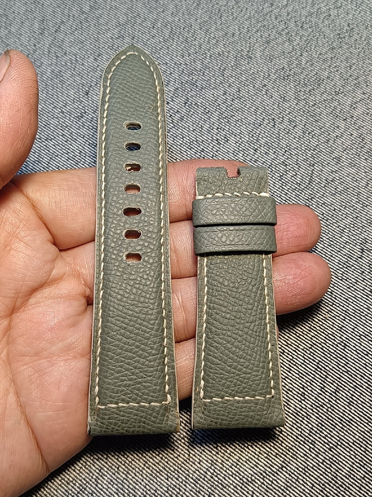 Epsom Leather Watch Strap 26mm to 22mm