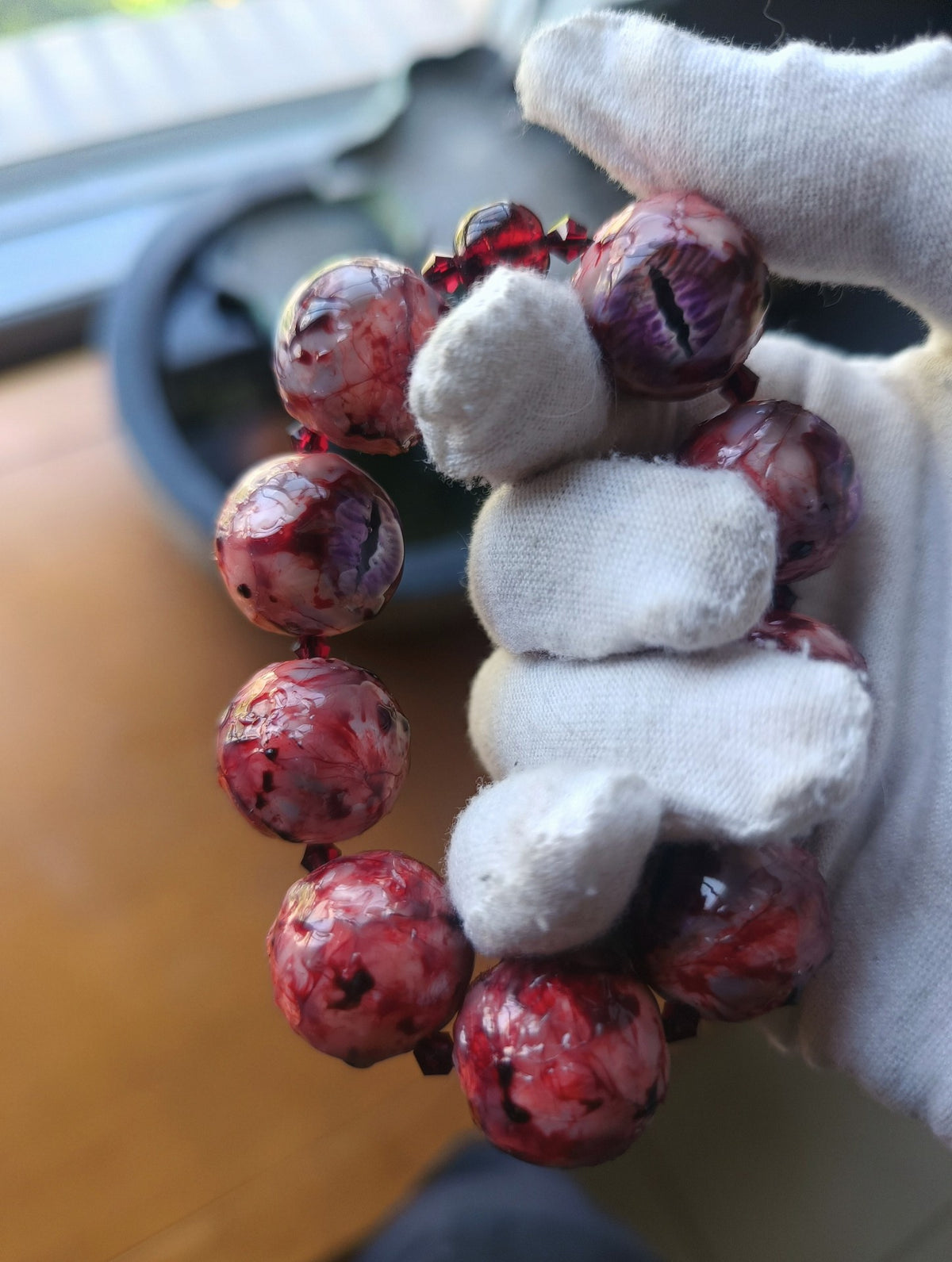 Cthulhu Eyeball Resin Bead Bracelet
