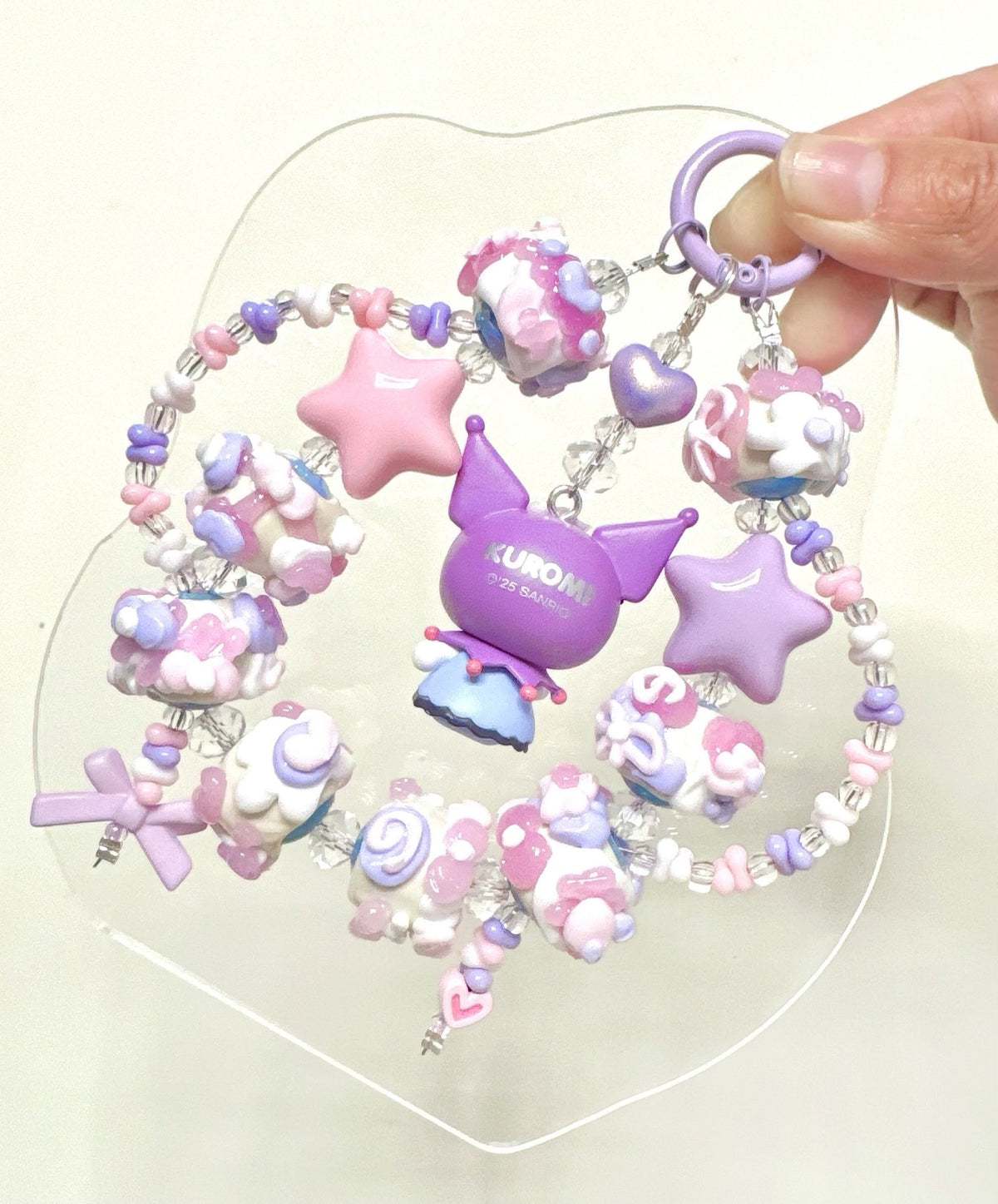 Kuromi Winking Face Phone Charm Bag Clip
