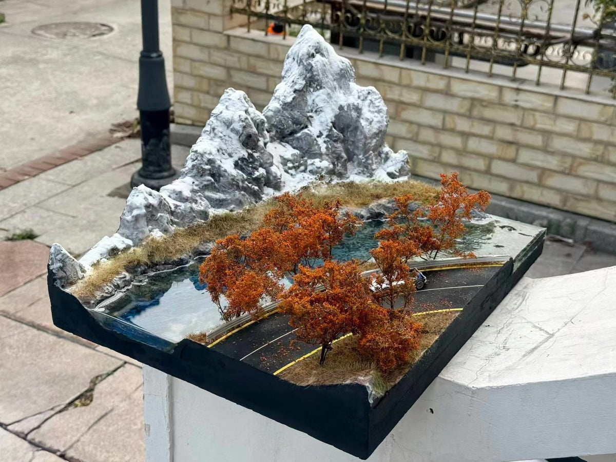 1:64 Scale Diorama Snow Mountain Autumn Scene