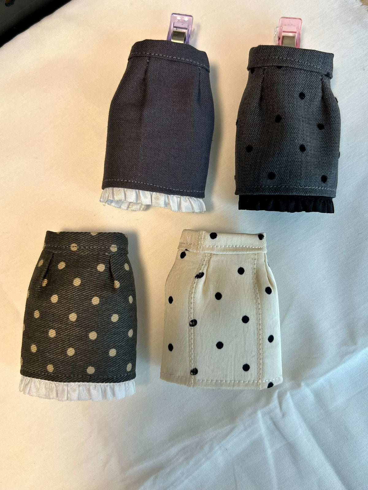 Doll Polka Dot Skirt with Ruffle Trim