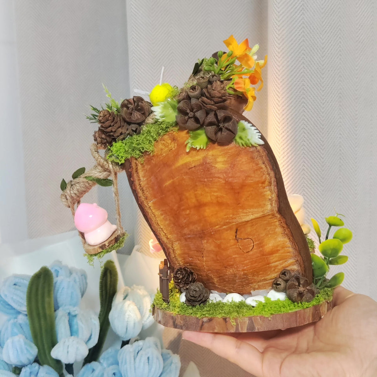 Star Person Bean Pod Diorama with LED Light
