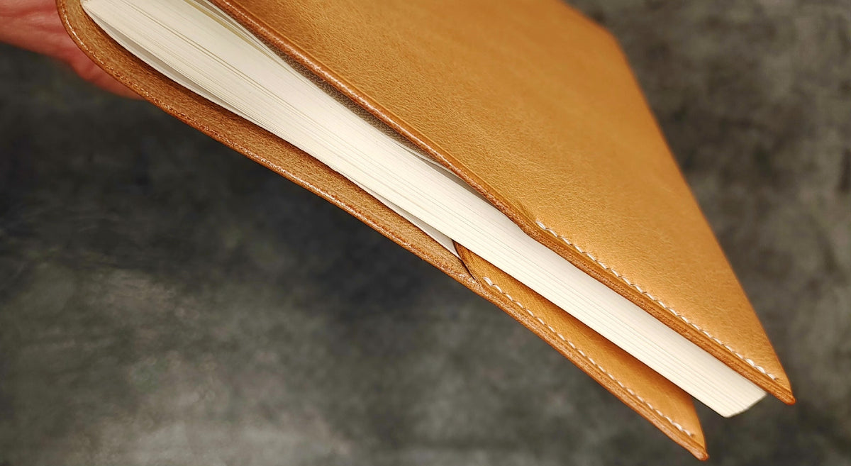 A5 Klapp-Notizbuchcover aus Mbox-Leder