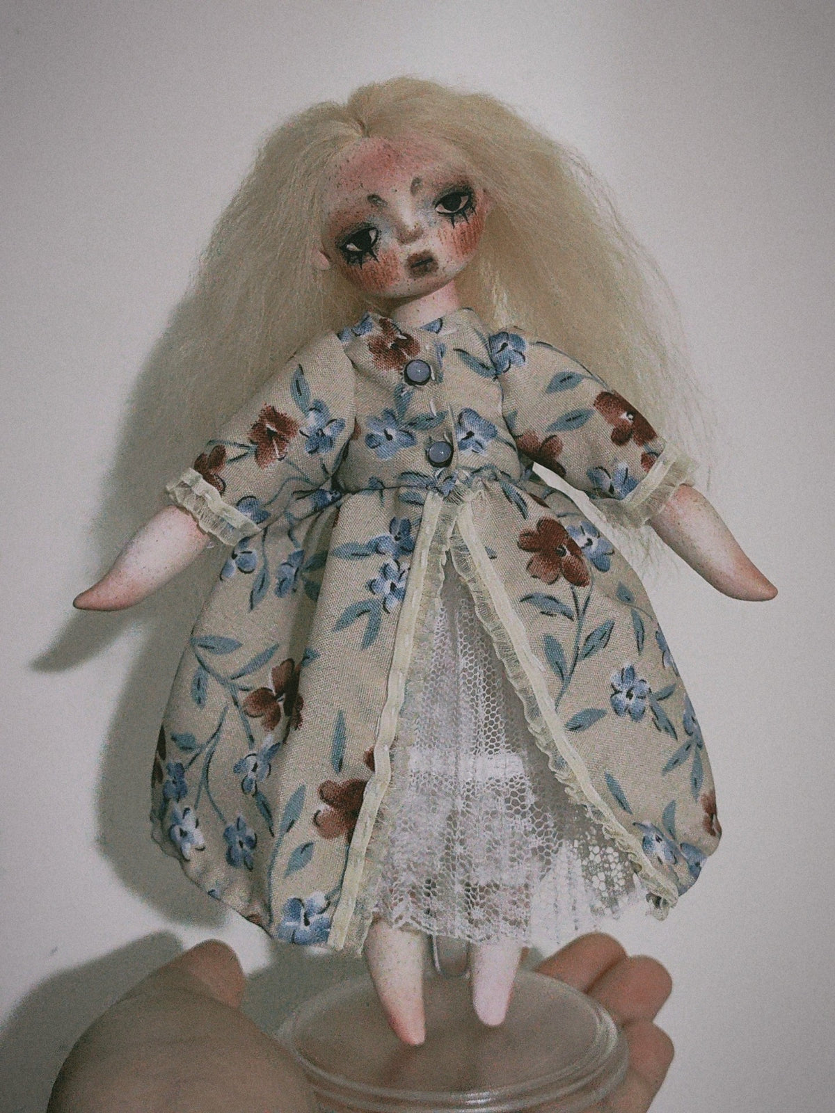 Handcrafted Articulated Doll 17.5cm Stone Clay