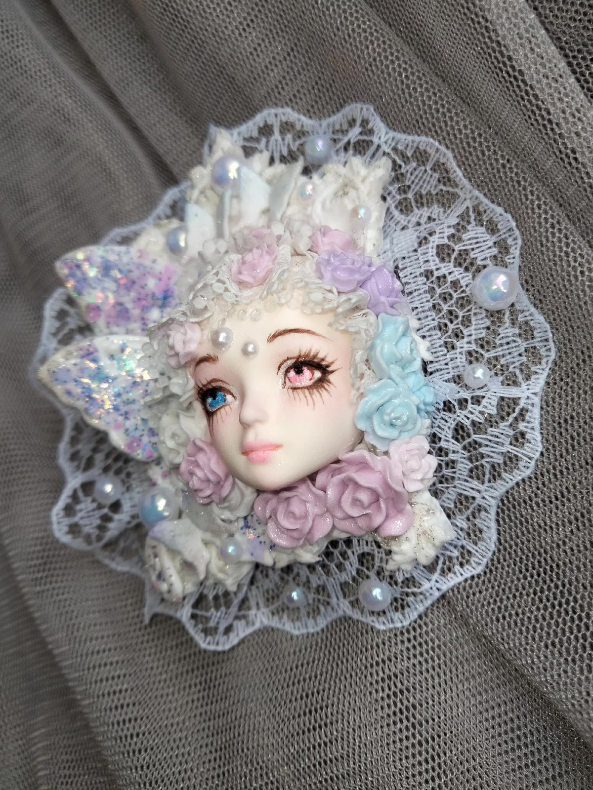 Clay Doll Head Refrigerator Magnet Pastel
