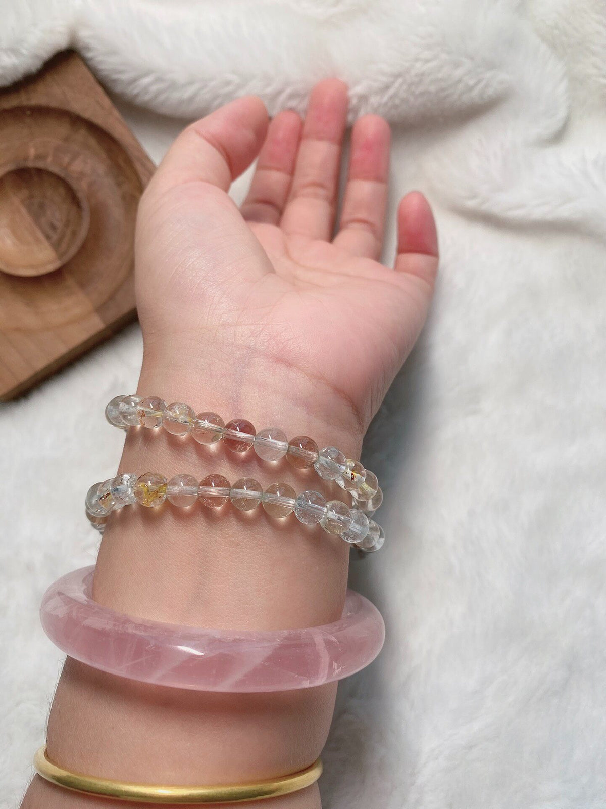 Natural Crystal Double Loop Bracelet Citrine