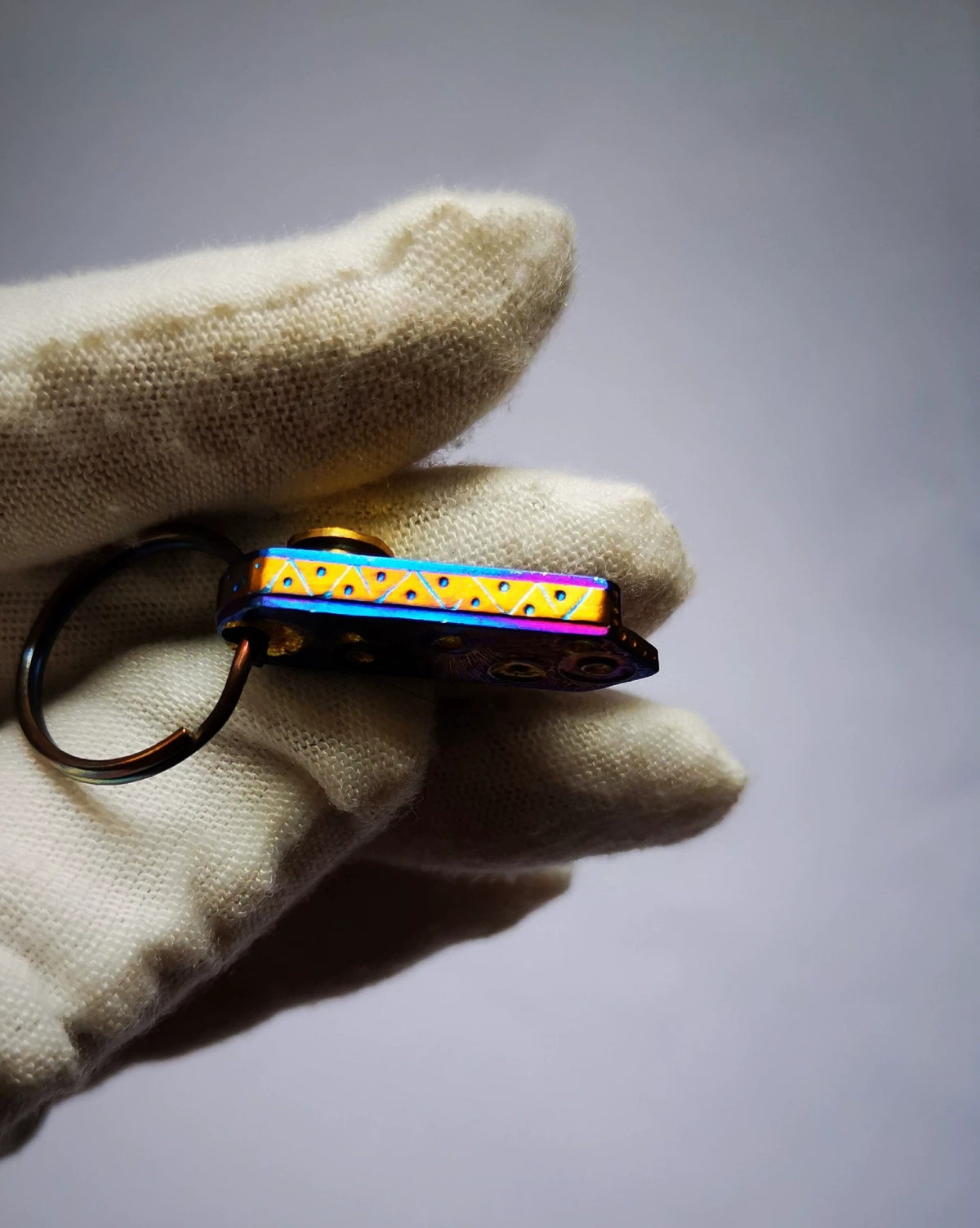 Titanium Keychain Package Opener 440C Blade