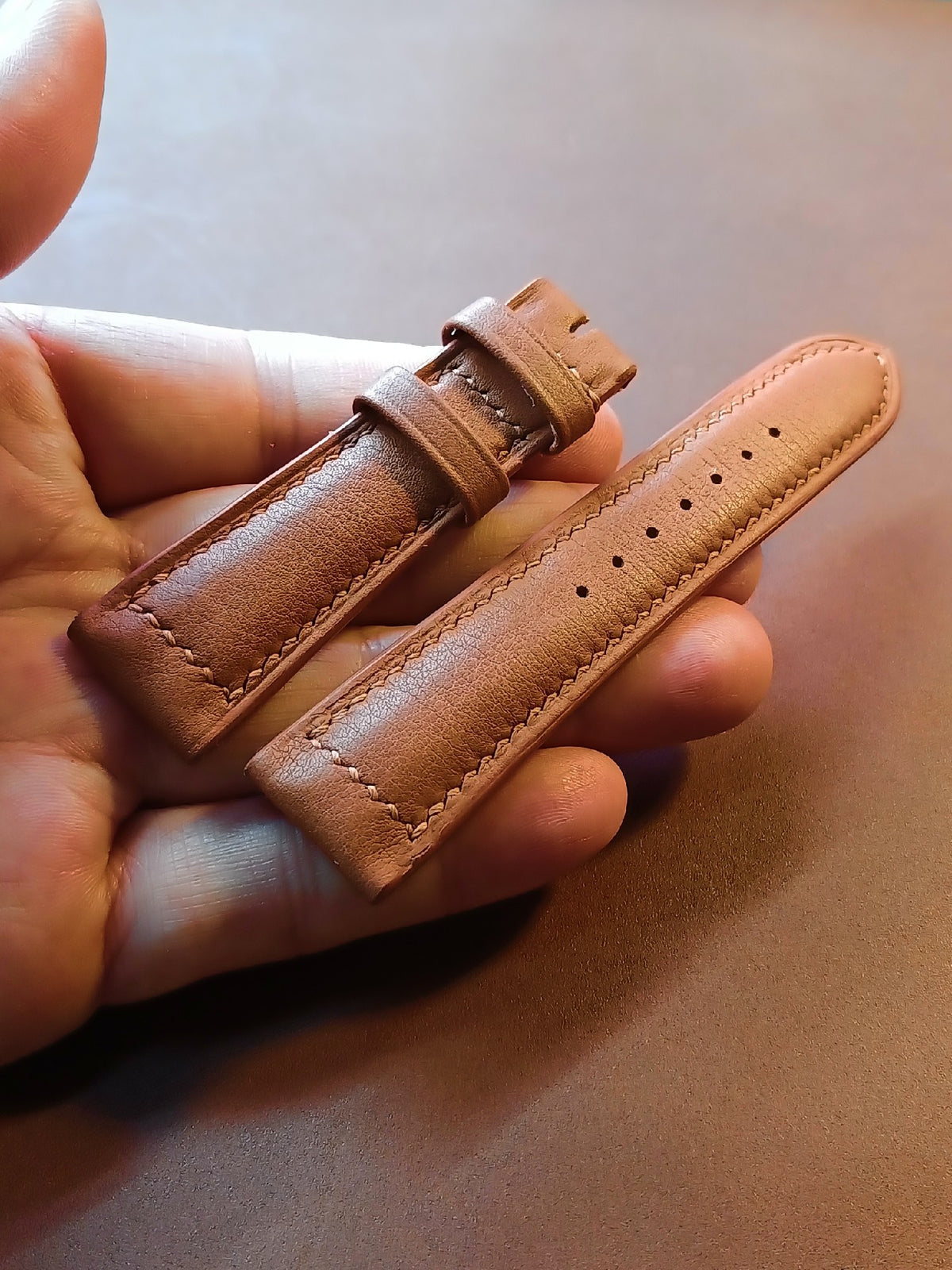 Swift Leather Watch Strap Yellow Brown