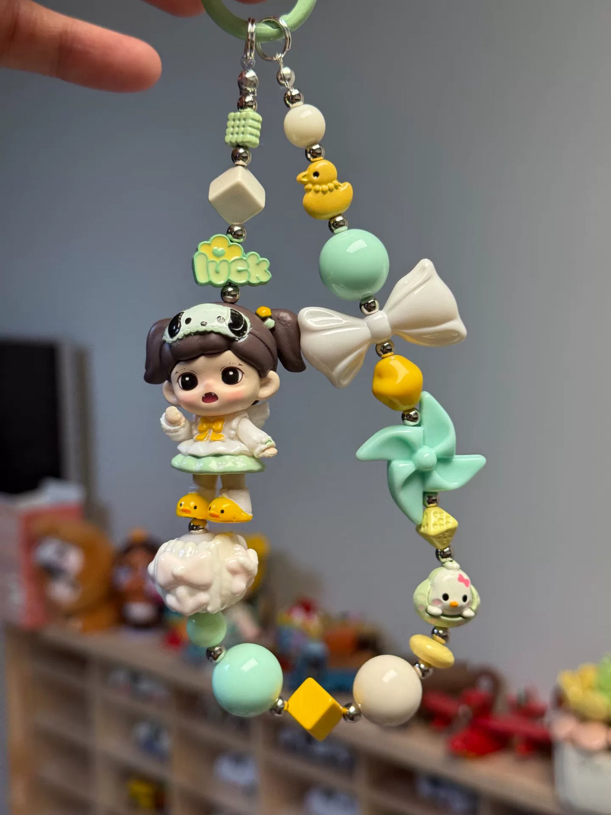 カワイイドール ビーズ スマホストラップ バッグチャーム キーホルダー