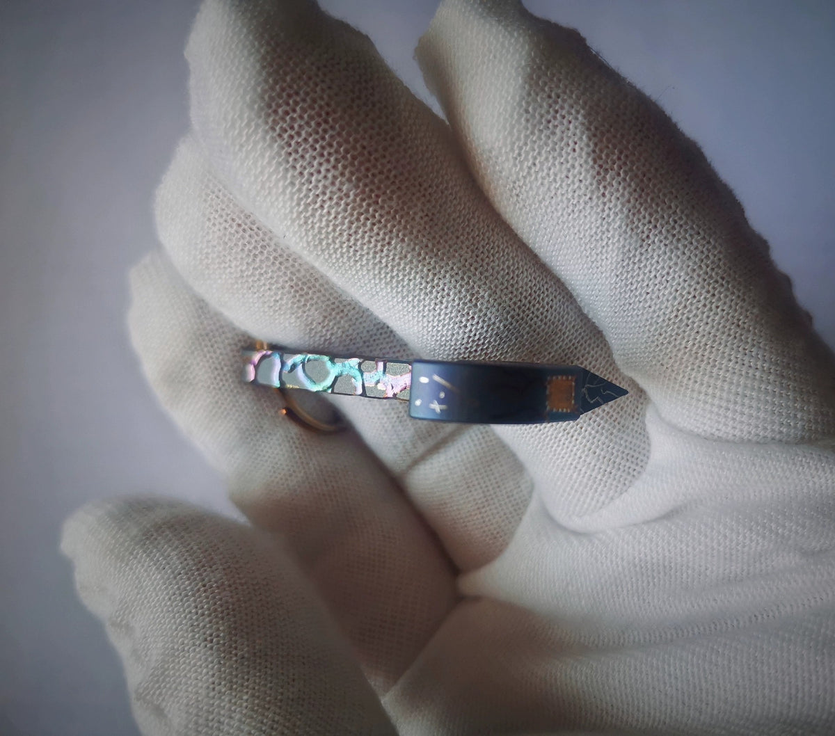 Titanium Alloy Rainbow Axe Bottle Opener Keychain