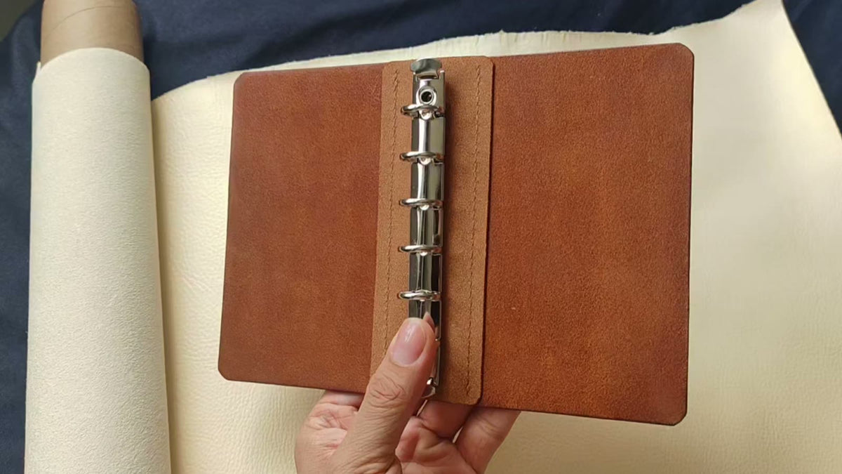 A7 Leather Loose Leaf Notebook Cover