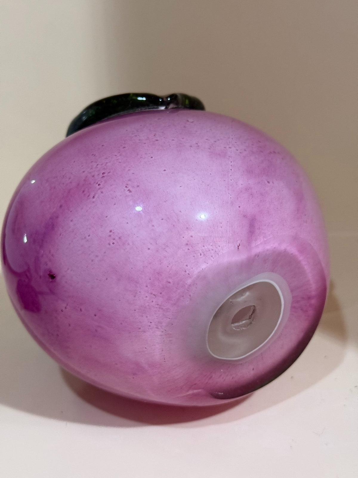 Vintage Purple Glass Pig Figurine