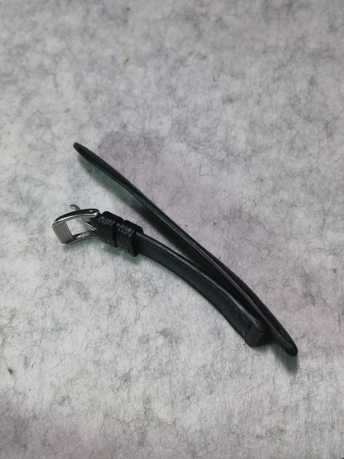 Black Leather Watch Strap 20mm to 18mm