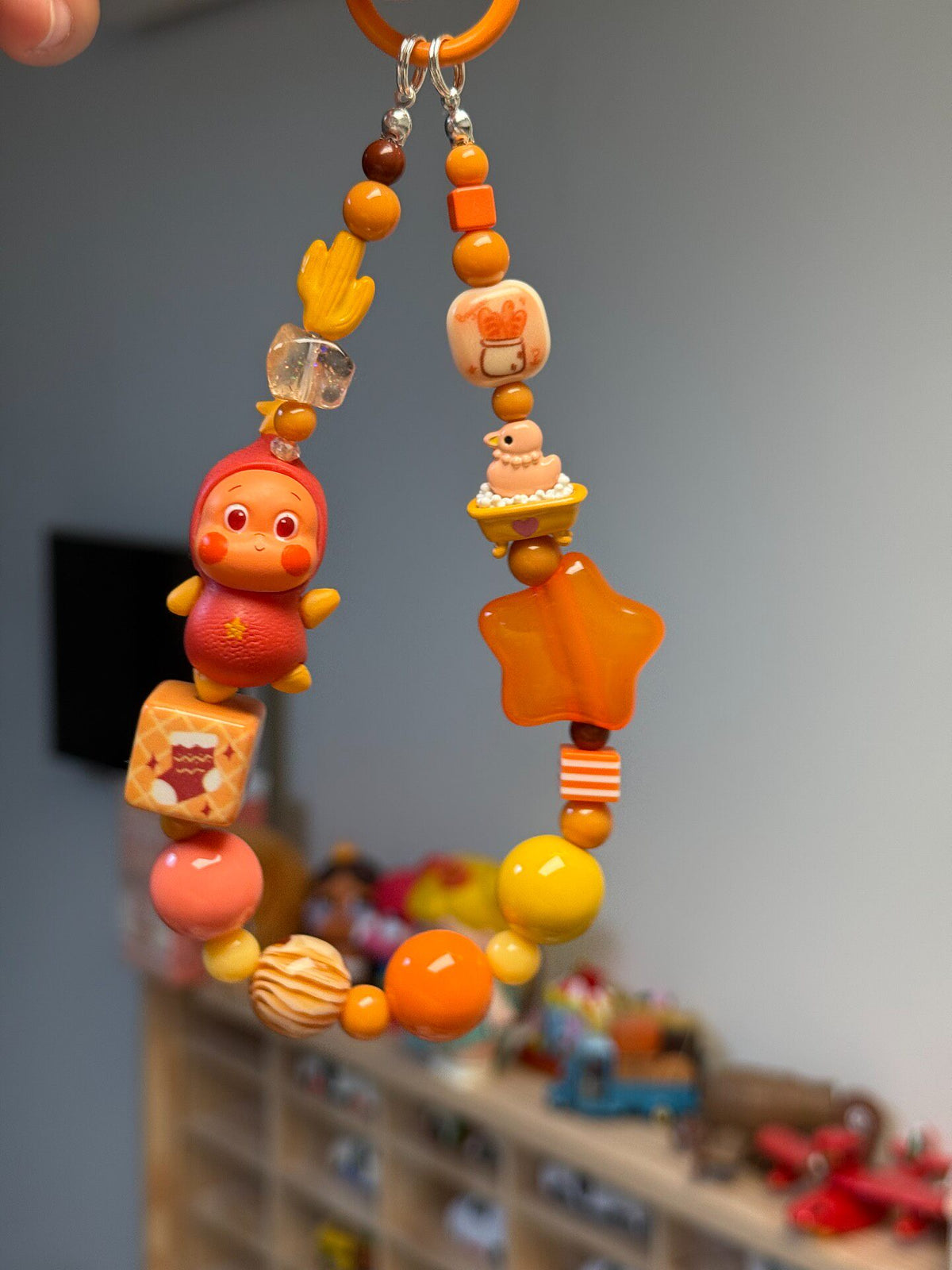Beaded Star Character Phone Chain