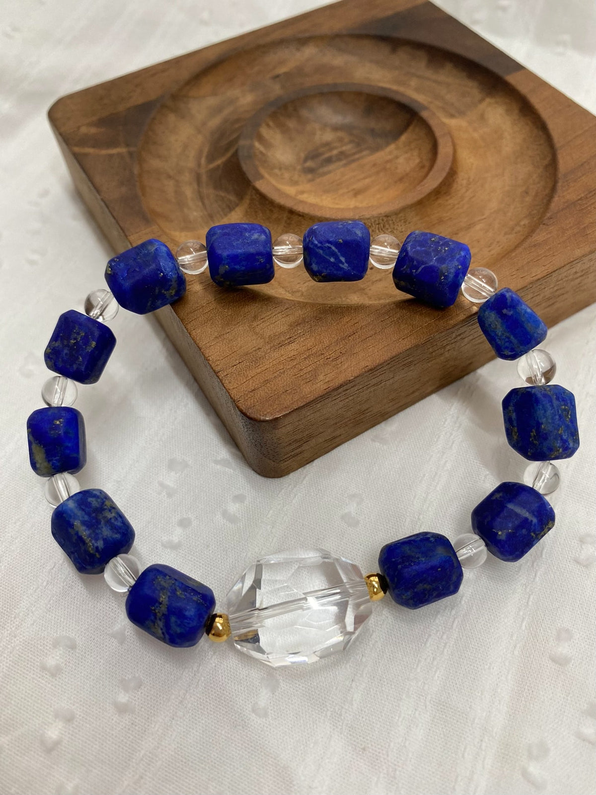 Lapis Lazuli Quartz Beaded Bracelet