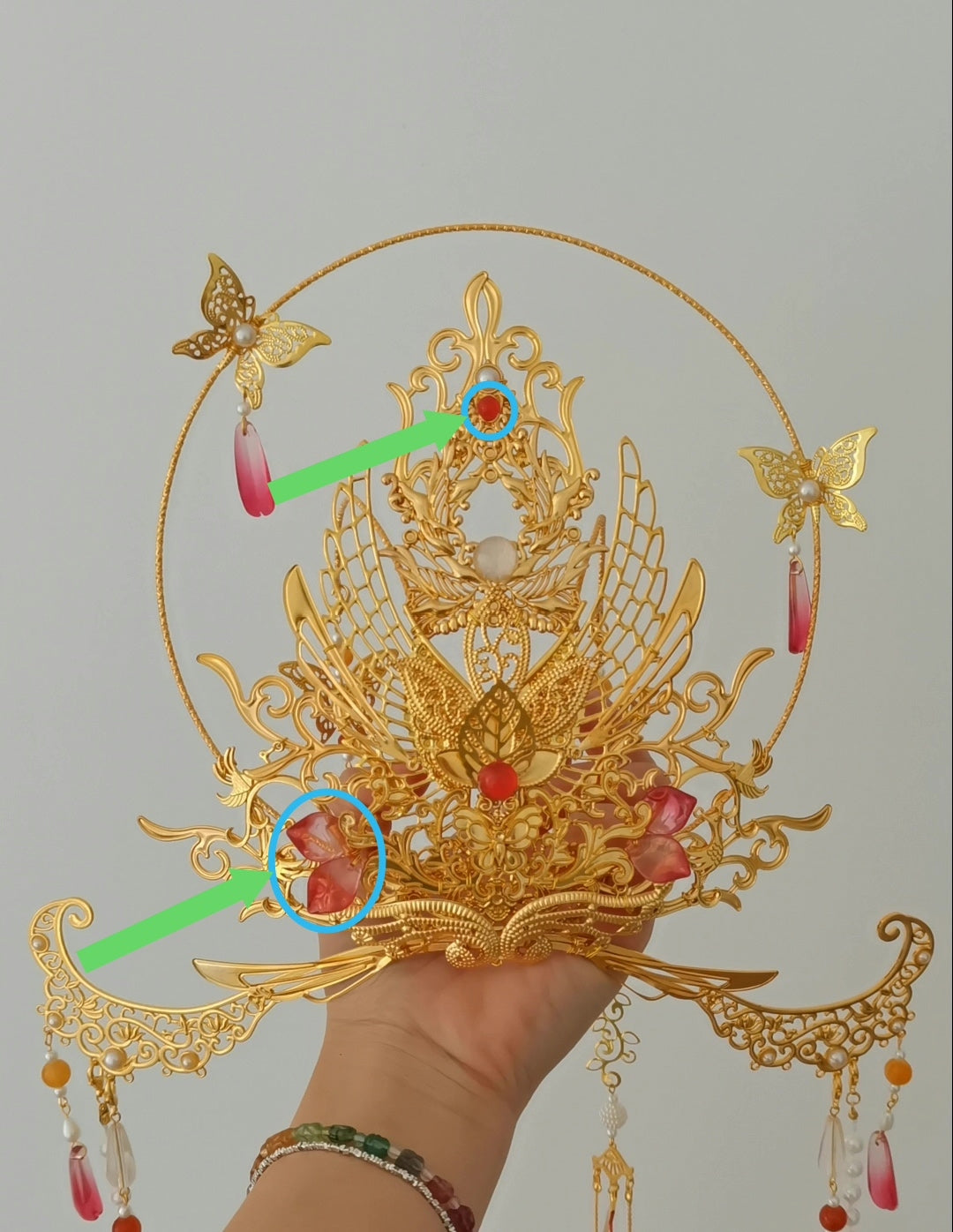 Xie Lian Cosplay Crown with Red Accents