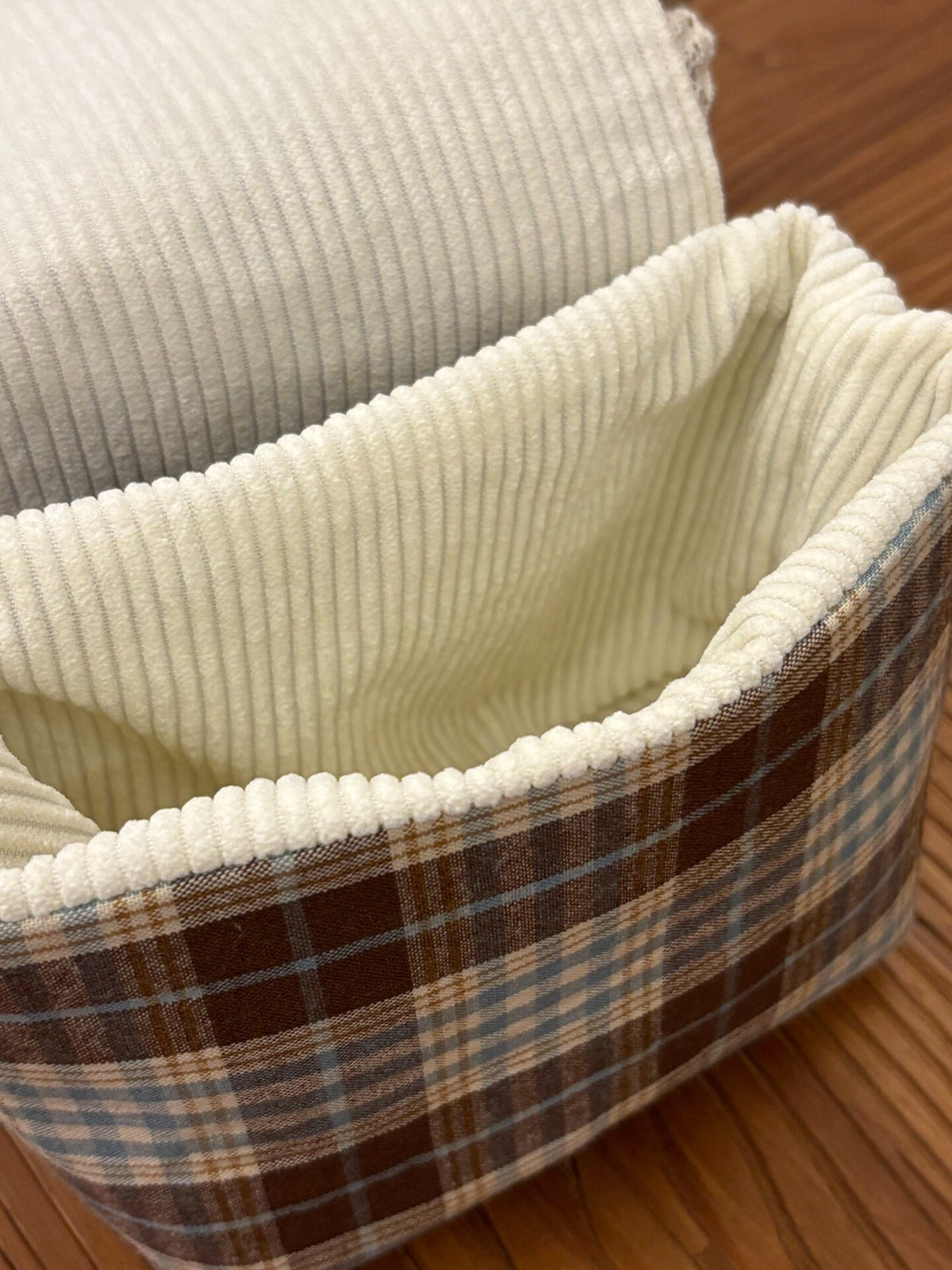 Plaid Lace Camera Cosmetics Storage Pouch