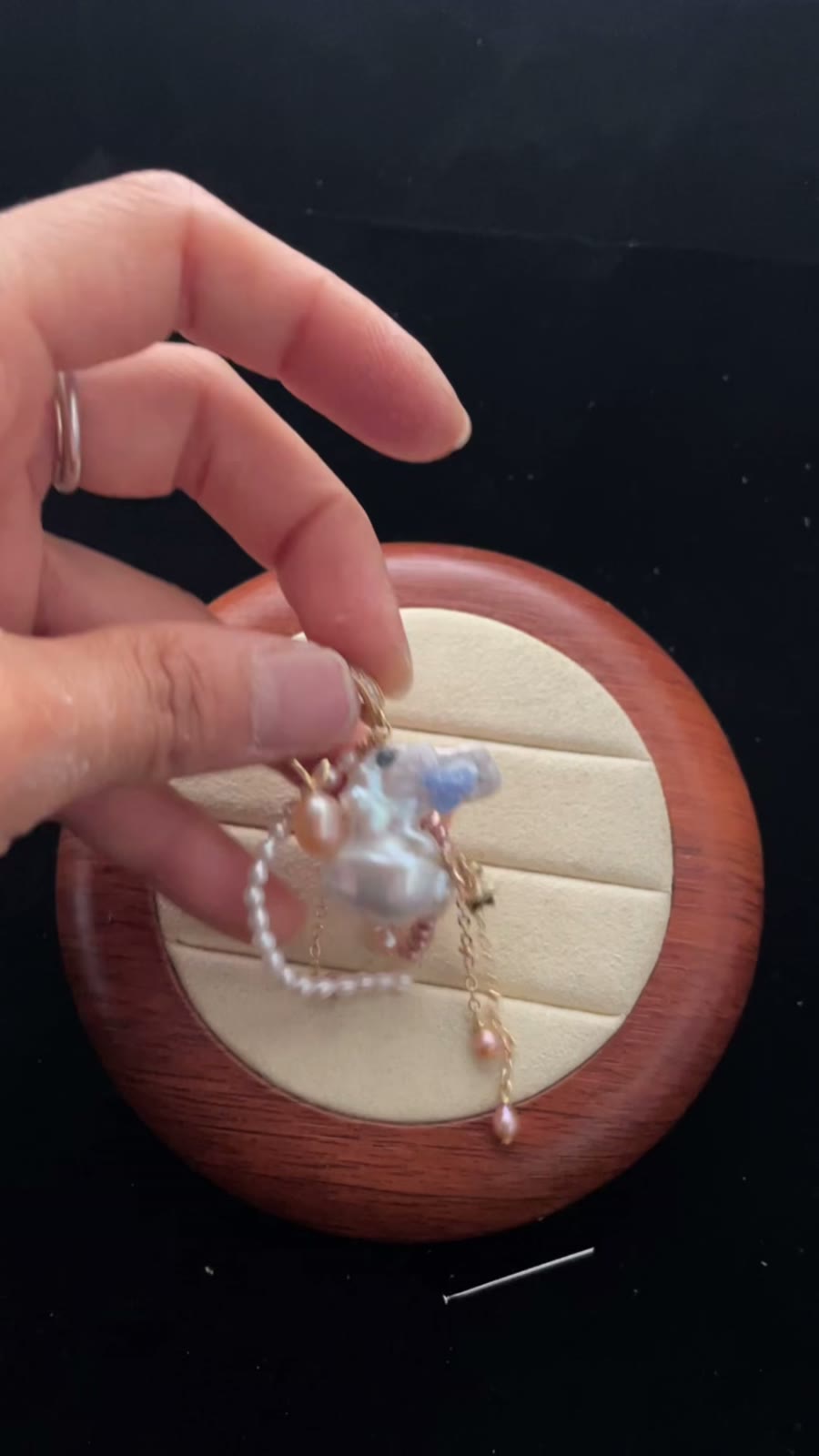 Natural Baroque Pearl Rabbit Pendant