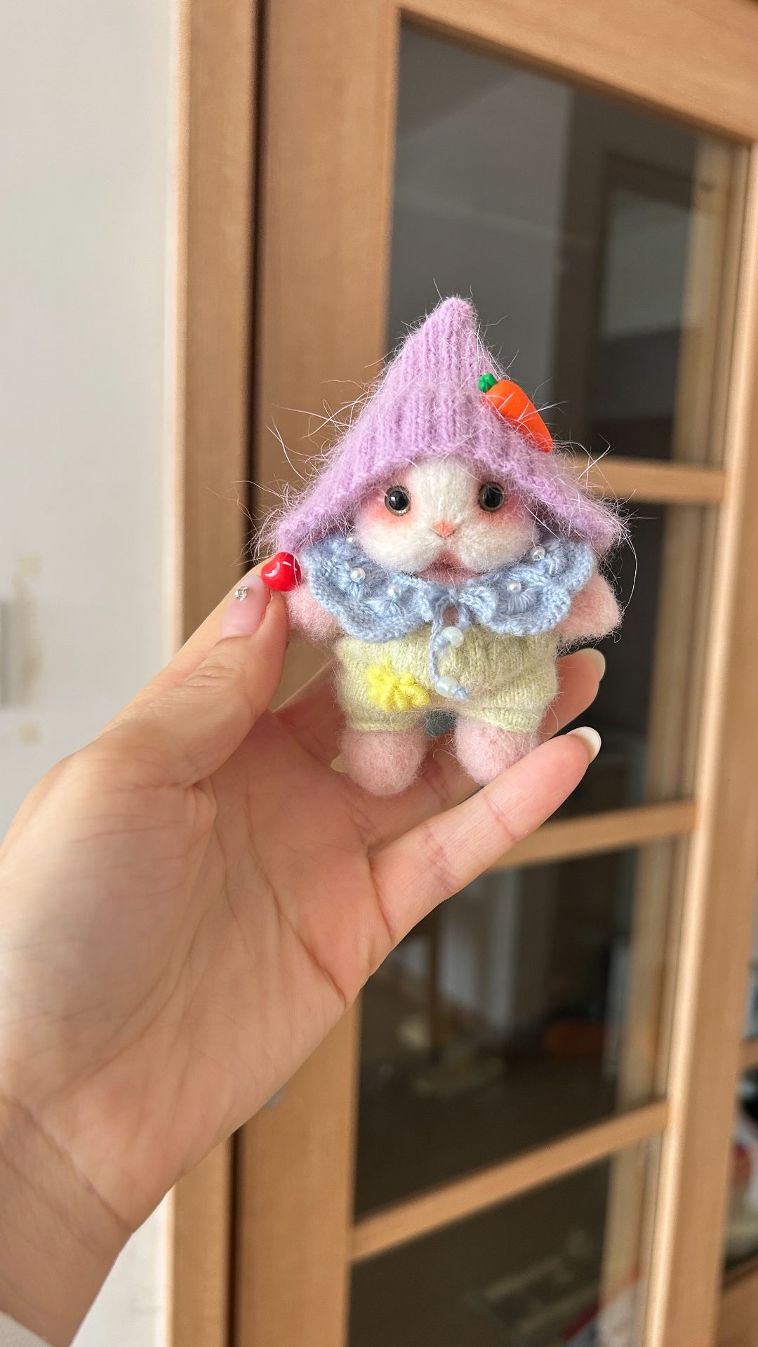 Handmade Plush Bunny Doll 5cm 4 Joints