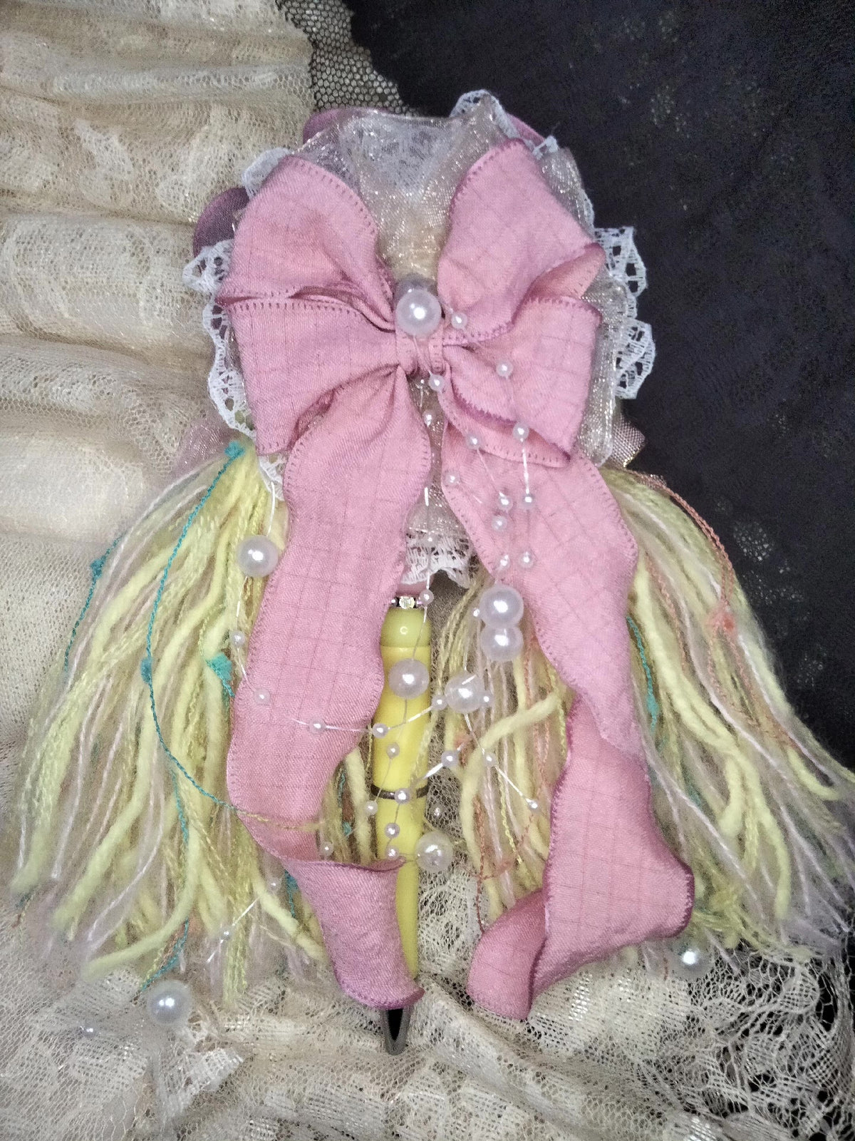 Handcrafted Doll Head Decorative Ballpoint Pen