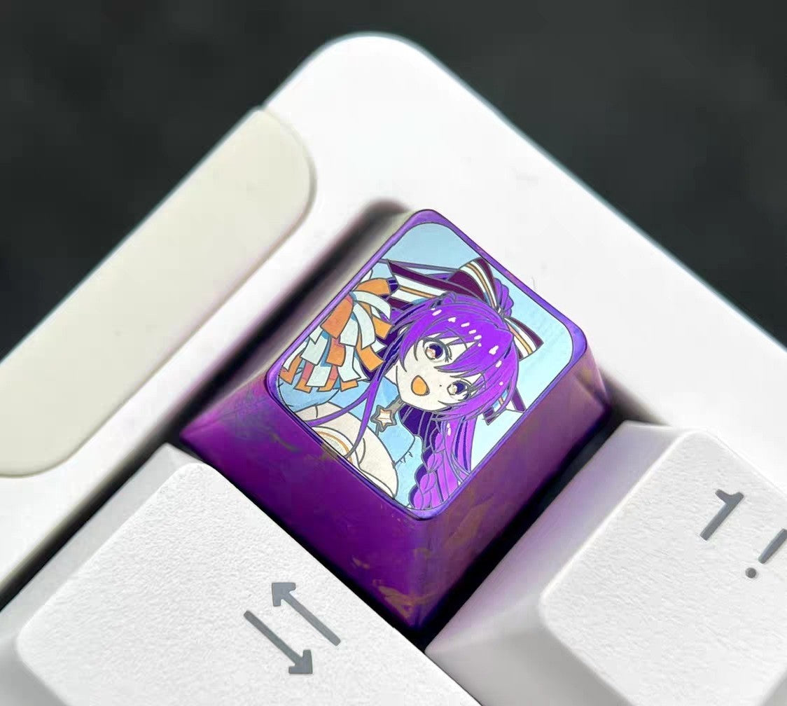 Titanium Alloy Tohka Yatogami 1U Keycap